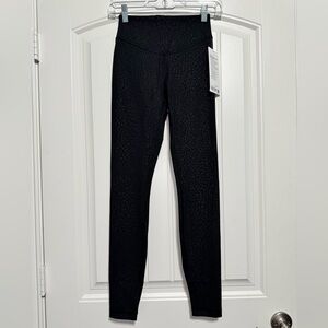 NWT Lululemon Wunder Under SmoothCover High-Rise Tight 28" Leopardo Shift Black